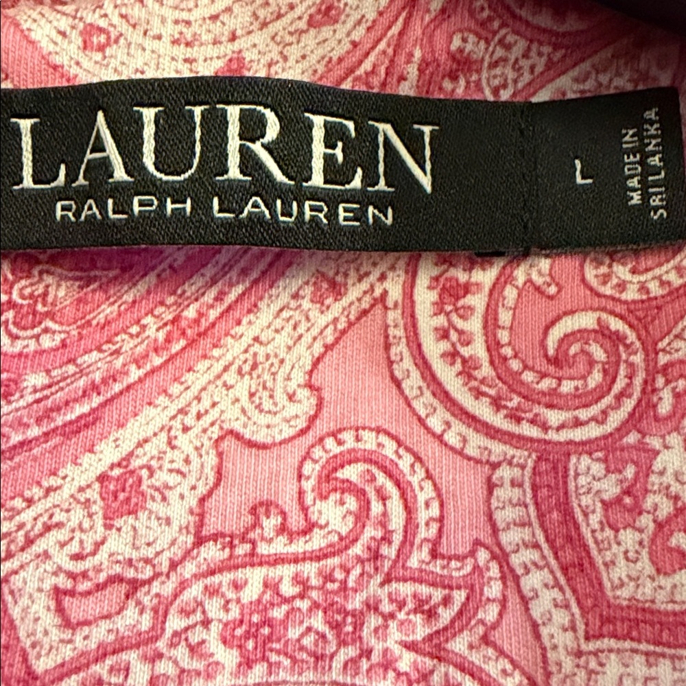 Lauren Ralph Lauren Short Sleeve Notch Collar Bermuda Pajama Set Size Large - Picture 7 of 8